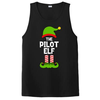 Funny The Pilot Elf Christmas Matching Family Party PosiCharge Competitor Tank