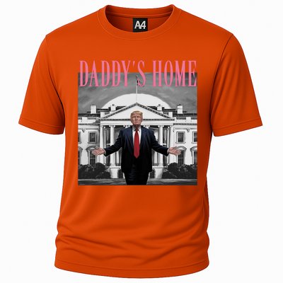 Funny Trump Pink Daddys Home Trump 2024 Gift Cooling Performance Crew T-Shirt