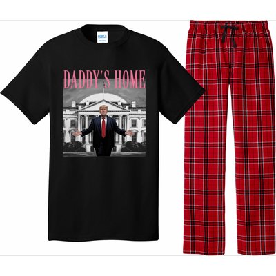 Funny Trump Pink Daddys Home Trump 2024 Gift Pajama Set