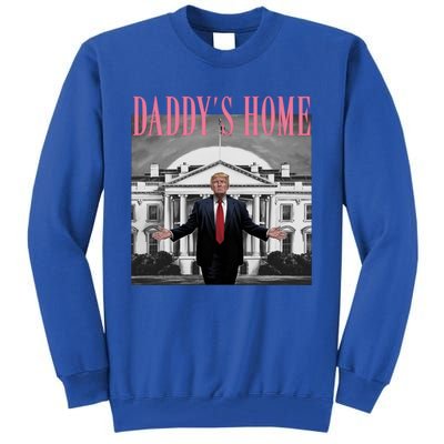 Funny Trump Pink Daddys Home Trump 2024 Gift Tall Sweatshirt