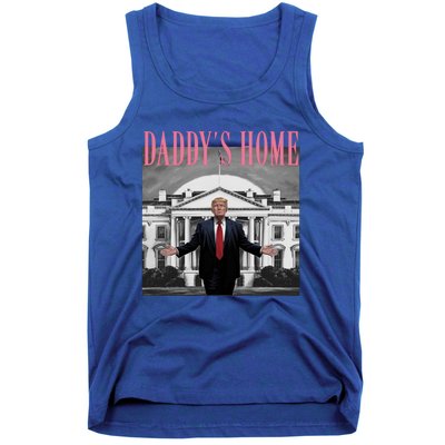 Funny Trump Pink Daddys Home Trump 2024 Gift Tank Top