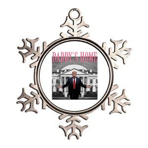 Funny Trump Pink Daddys Home Trump 2024 Gift Metallic Star Ornament