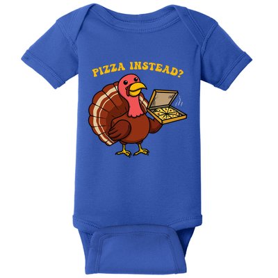 Funny Thanksgiving Pizza Instead Turkey Baby Bodysuit