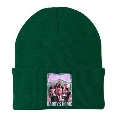 Funny Trump Pink Daddys Home Trump 2024 Knit Cap Winter Beanie