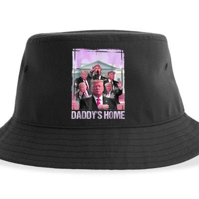 Funny Trump Pink Daddys Home Trump 2024 Sustainable Bucket Hat