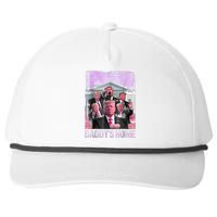 Funny Trump Pink Daddys Home Trump 2024 Snapback Five-Panel Rope Hat