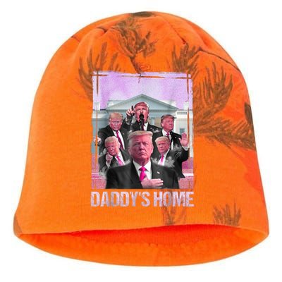 Funny Trump Pink Daddys Home Trump 2024 Kati - Camo Knit Beanie