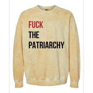 Fuck The Patriarchy Feminine Rage Festival Outfit Colorblast Crewneck Sweatshirt