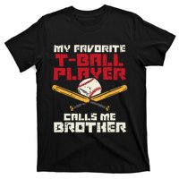 Favorite Tball Player Brother Baseball Family T-Shirt