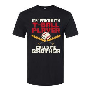 Favorite Tball Player Brother Baseball Family Softstyle CVC T-Shirt