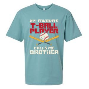 Favorite Tball Player Brother Baseball Family Sueded Cloud Jersey T-Shirt