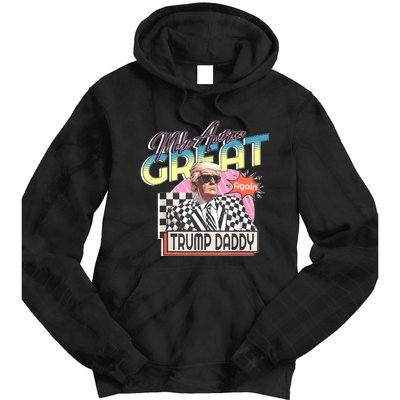 Funny Trump Pink Daddys Home Trump 2024 Take America Back Tie Dye Hoodie