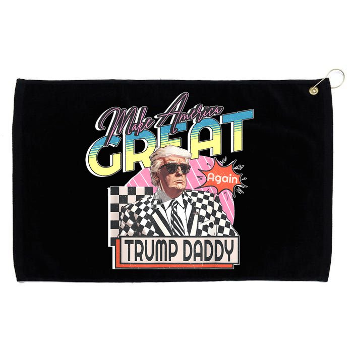 Funny Trump Pink Daddys Home Trump 2024 Take America Back Grommeted Golf Towel