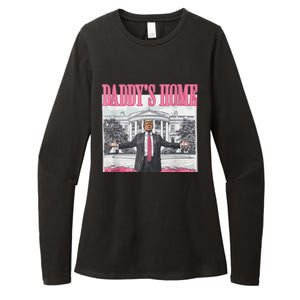 Funny Trump Pink Daddys Home  Trump 2024 Womens CVC Long Sleeve Shirt