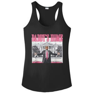 Funny Trump Pink Daddys Home  Trump 2024 Ladies PosiCharge Competitor Racerback Tank