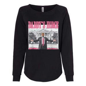 Funny Trump Pink Daddys Home  Trump 2024 Womens California Wash Sweatshirt