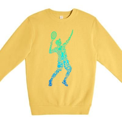 Funny Tennis Player Gift Premium Crewneck Sweatshirt