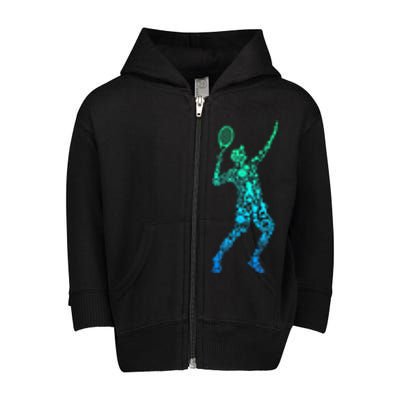 Funny Tennis Player Gift Toddler Zip Fleece Hoodie