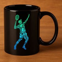 Funny Tennis Player Gift 11oz C Handle Ceramic Mug
