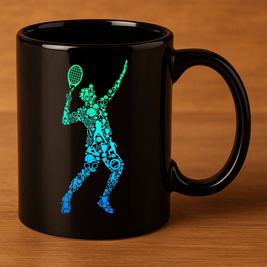 Funny Tennis Player Gift 11oz C Handle Ceramic Mug