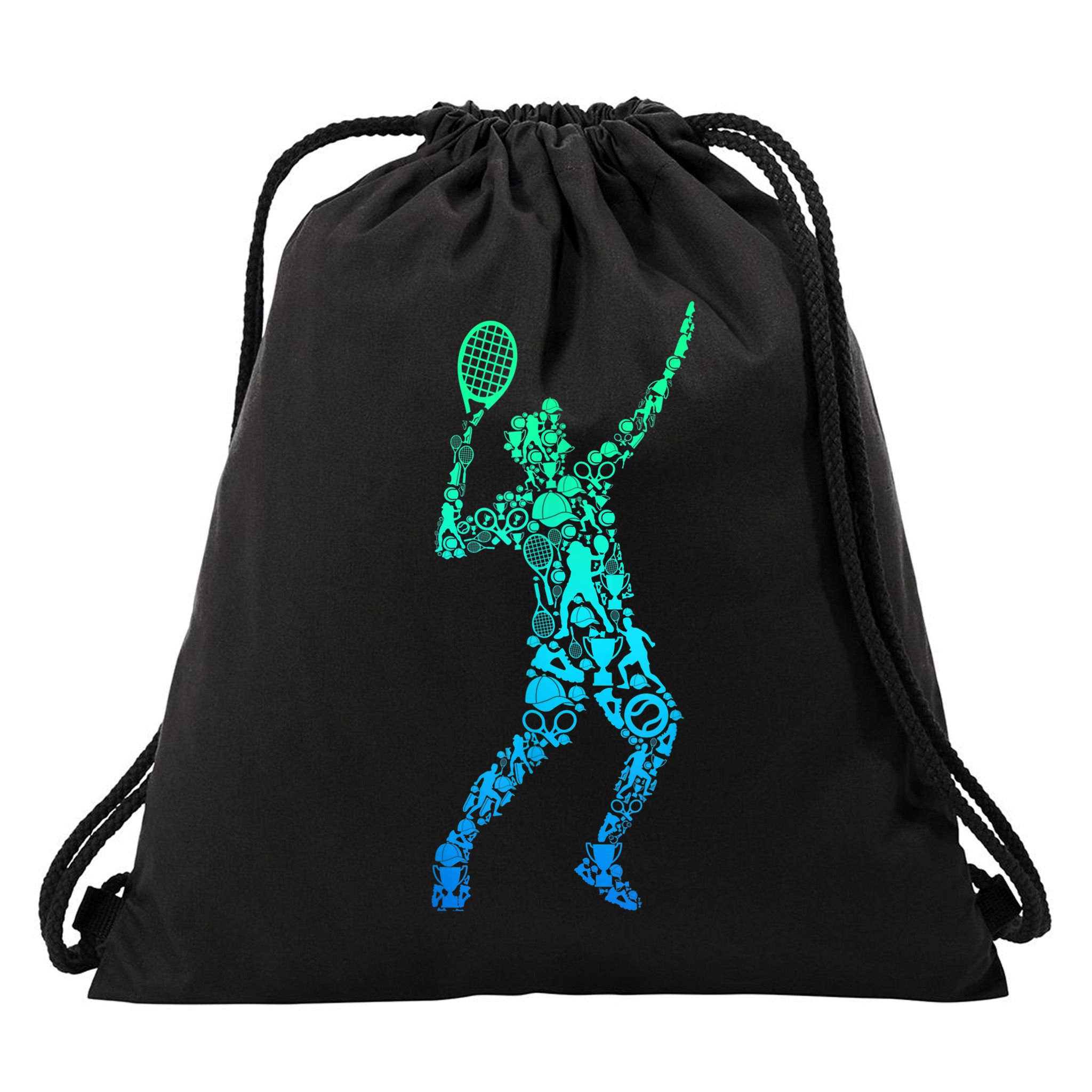 Funny Tennis Player Gift Drawstring Bag