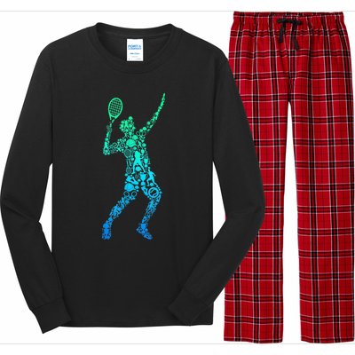 Funny Tennis Player Gift Long Sleeve Pajama Set