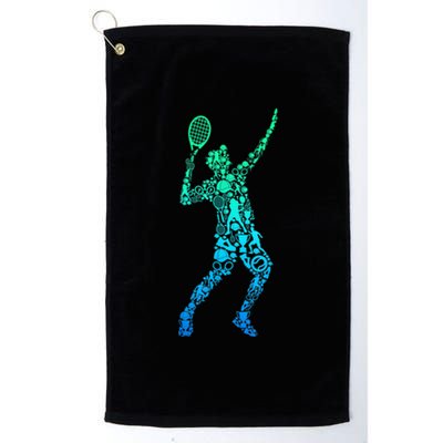 Funny Tennis Player Gift Platinum Collection Golf Towel