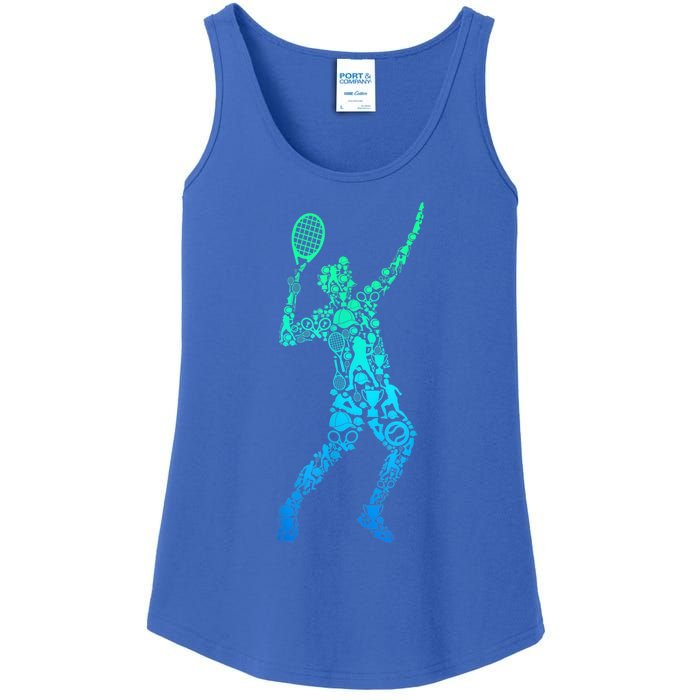 Funny Tennis Player Gift Ladies Essential Tank