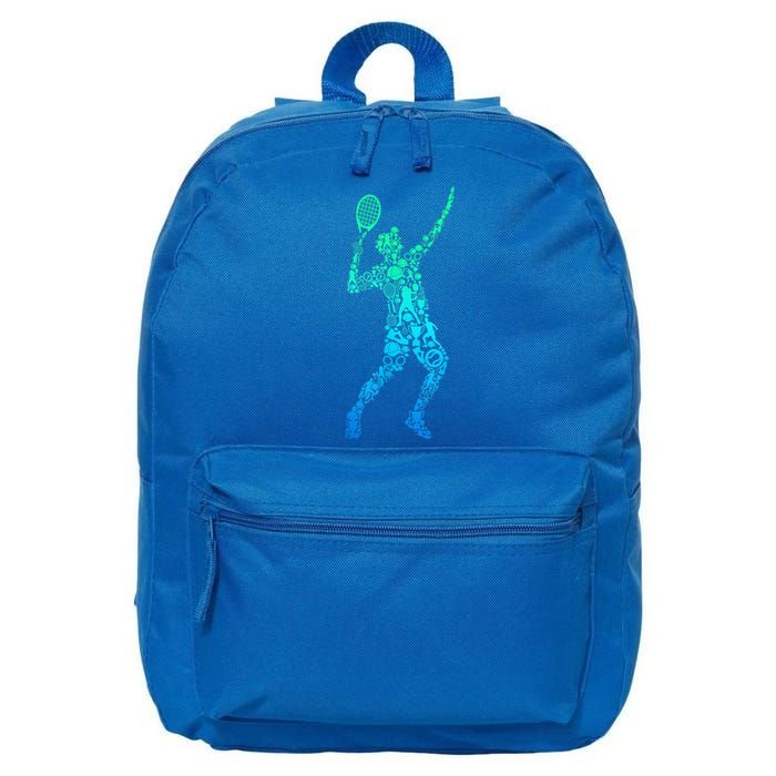 Funny Tennis Player Gift 16 in Basic Backpack