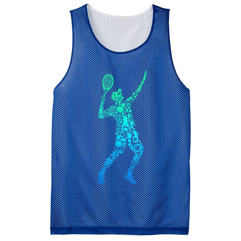 Funny Tennis Player Gift Mesh Reversible Basketball Jersey Tank