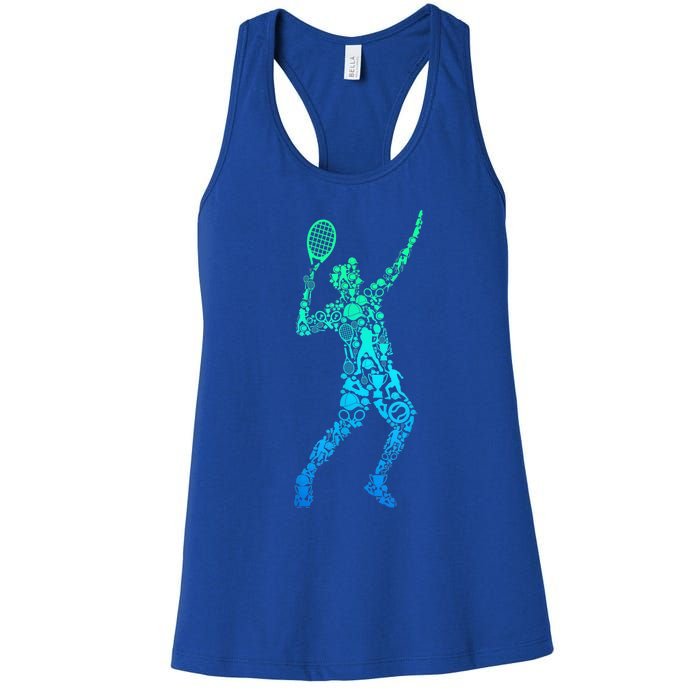 Funny Tennis Player Gift Women's Racerback Tank