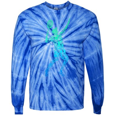 Funny Tennis Player Gift Tie-Dye Long Sleeve Shirt