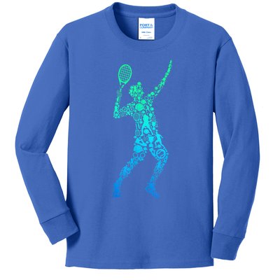 Funny Tennis Player Gift Kids Long Sleeve Shirt