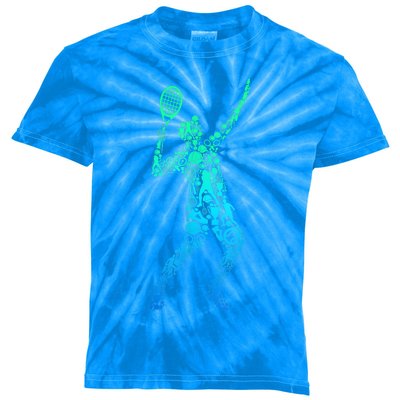 Funny Tennis Player Gift Kids Tie-Dye T-Shirt