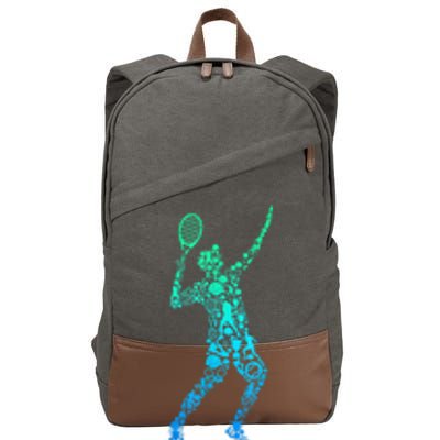 Funny Tennis Player Gift Cotton Canvas Backpack