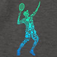 Funny Tennis Player Gift Vector Backpack