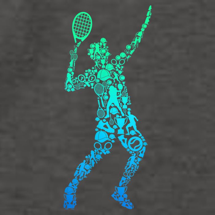 Funny Tennis Player Gift Vector Backpack