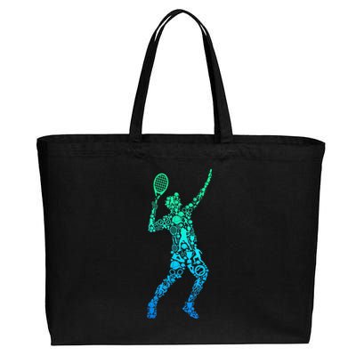 Funny Tennis Player Gift Cotton Canvas Jumbo Tote