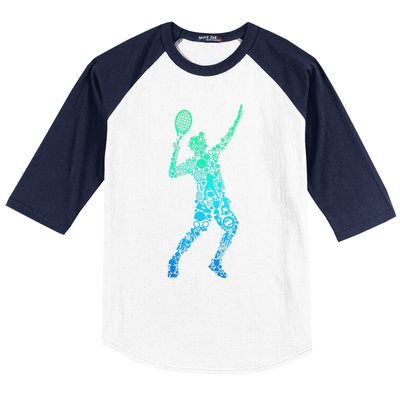 Funny Tennis Player Gift Baseball Sleeve Shirt