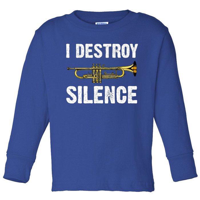 Funny Trumpet Player Art Trumpeter Orchestra Toddler Long Sleeve Shirt