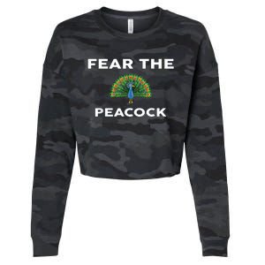 Fear The PEACOCK PEACOCKS Cropped Pullover Crew