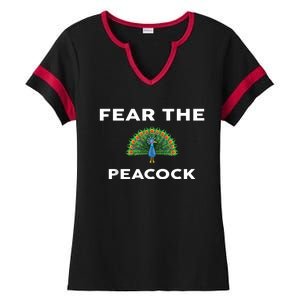 Fear The PEACOCK PEACOCKS Ladies Halftime Notch Neck Tee