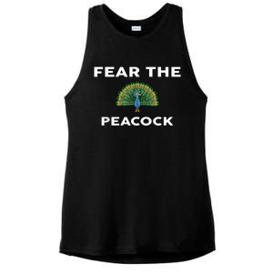 Fear The PEACOCK PEACOCKS Ladies PosiCharge Tri-Blend Wicking Tank