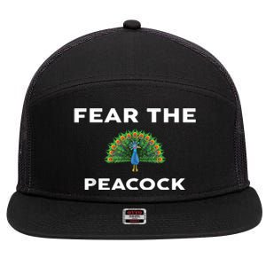 Fear The PEACOCK PEACOCKS 7 Panel Mesh Trucker Snapback Hat