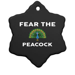 Fear The PEACOCK PEACOCKS Ceramic Star Ornament