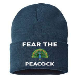 Fear The PEACOCK PEACOCKS Sustainable Knit Beanie