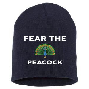 Fear The PEACOCK PEACOCKS Short Acrylic Beanie