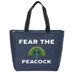 Fear The PEACOCK PEACOCKS Zip Tote Bag