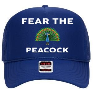 Fear The PEACOCK PEACOCKS High Crown Mesh Back Trucker Hat