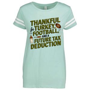 Funny Thanksgiving Pregnancy Announcement Dad To Be 2025 Enza Ladies Jersey Football T-Shirt